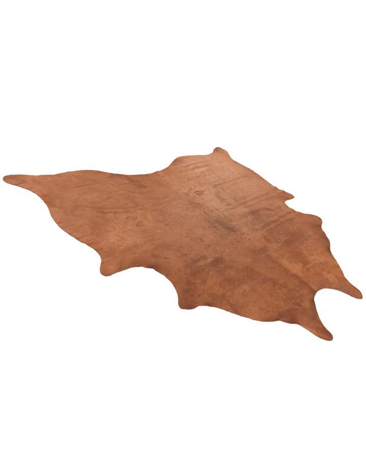 6' 5 x 6' 10 Cowhide Leather Square Rug