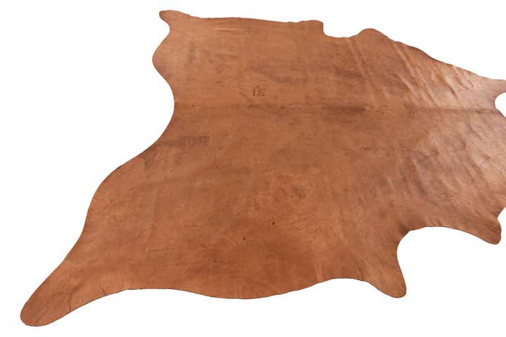 6' 5 x 6' 10 Cowhide Leather Square Rug