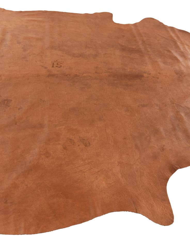 Detail image of 6' 5 x 6' 10 Cowhide Leather Square Rug