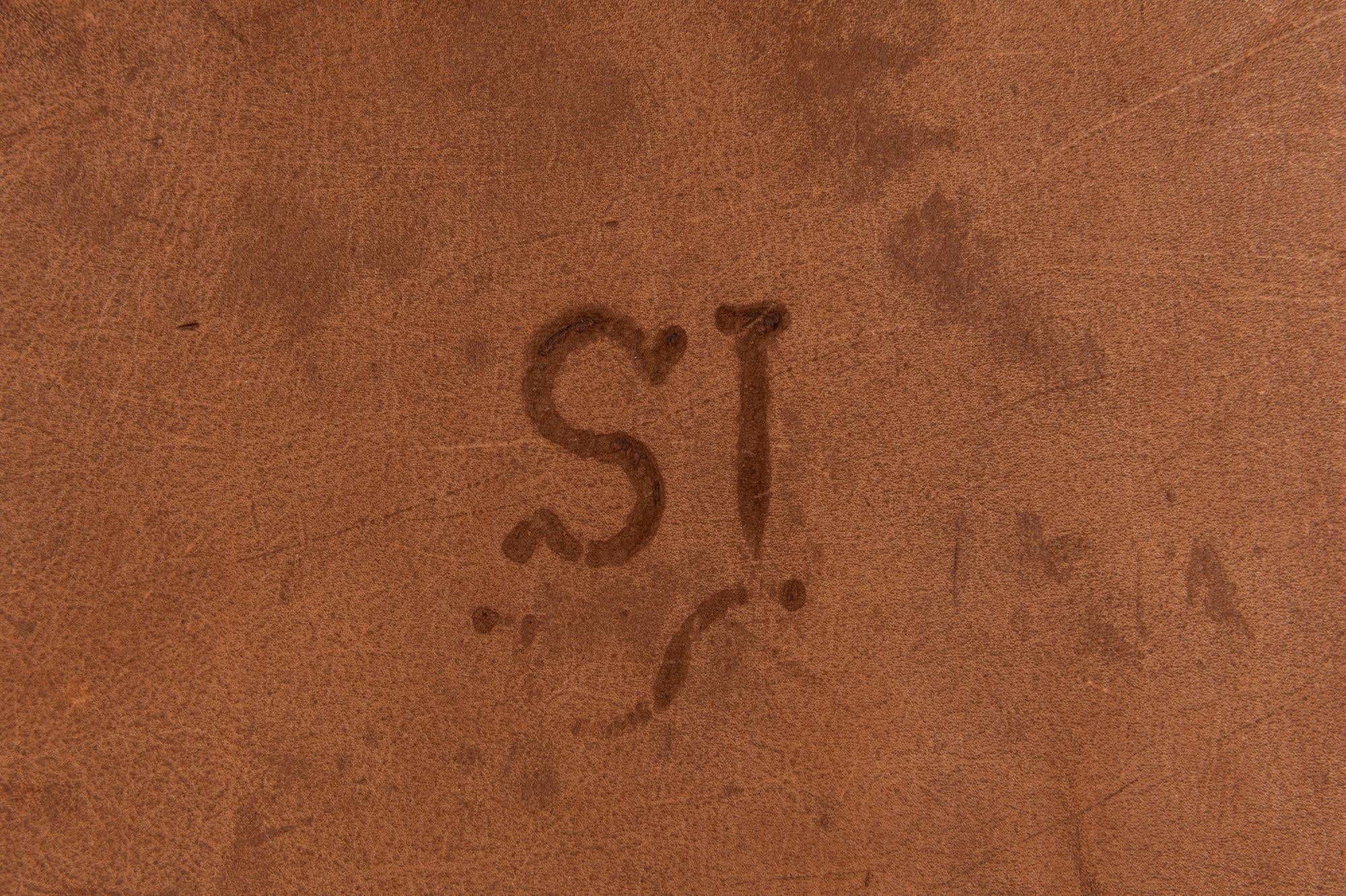6' 5 x 6' 10 Cowhide Leather Square Rug