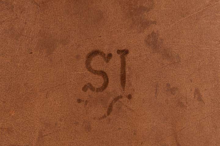 6' 5 x 6' 10 Cowhide Leather Square Rug