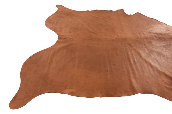 7' 2 x 7' 7 Cowhide Leather Square Rug