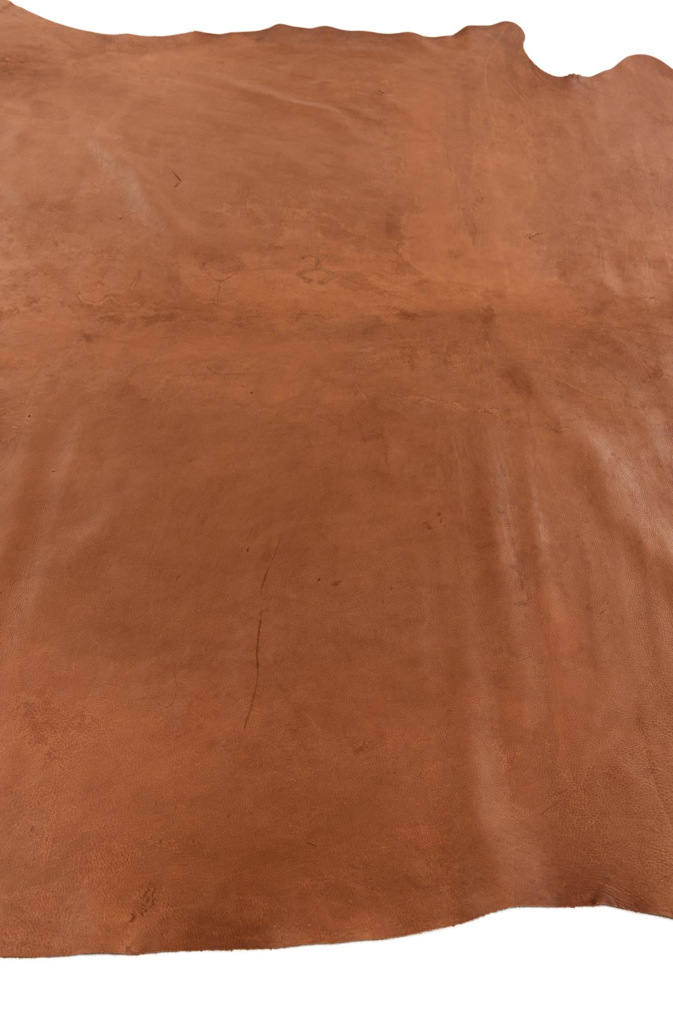 7' 2 x 7' 7 Cowhide Leather Square Rug