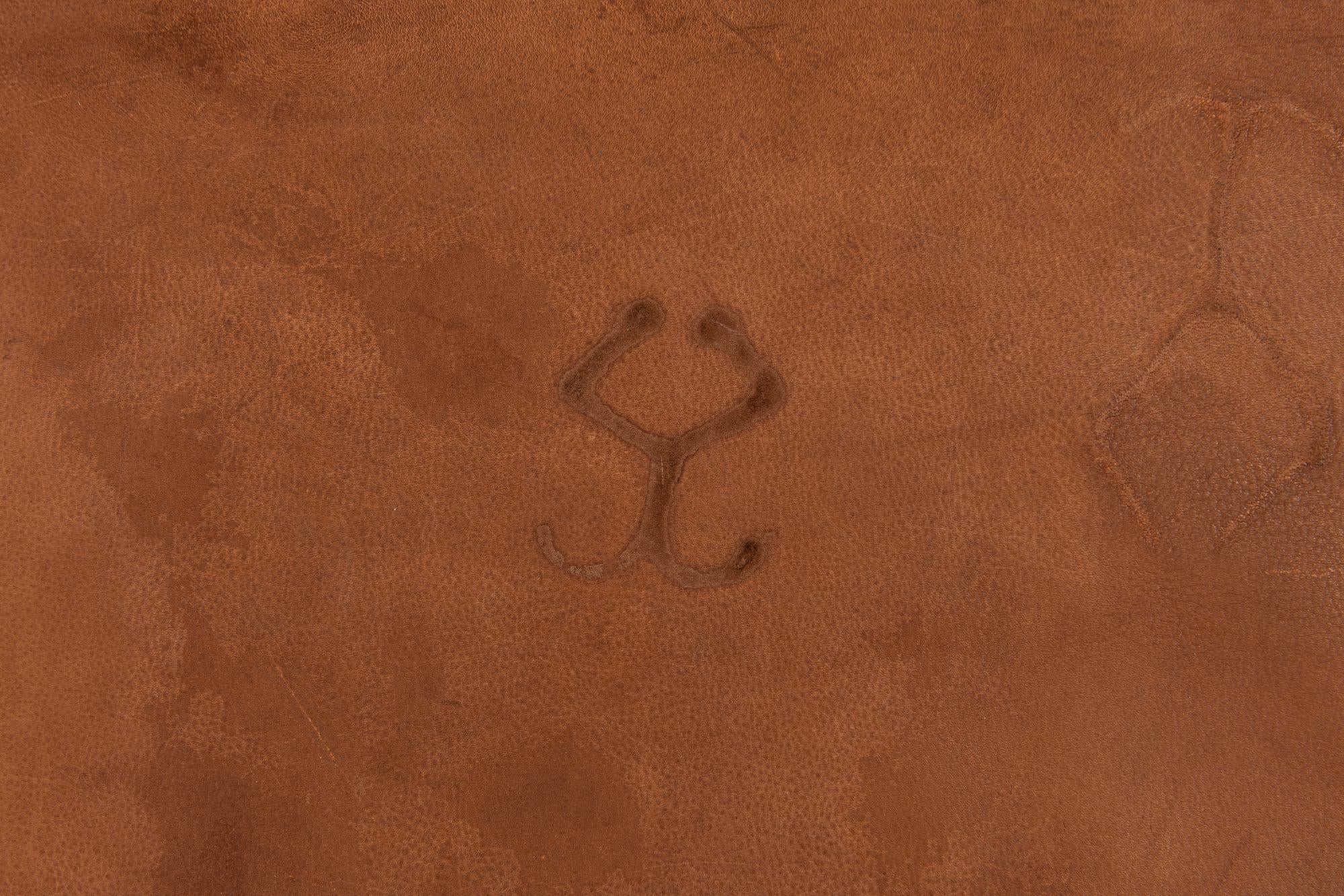 7' 2 x 7' 7 Cowhide Leather Square Rug