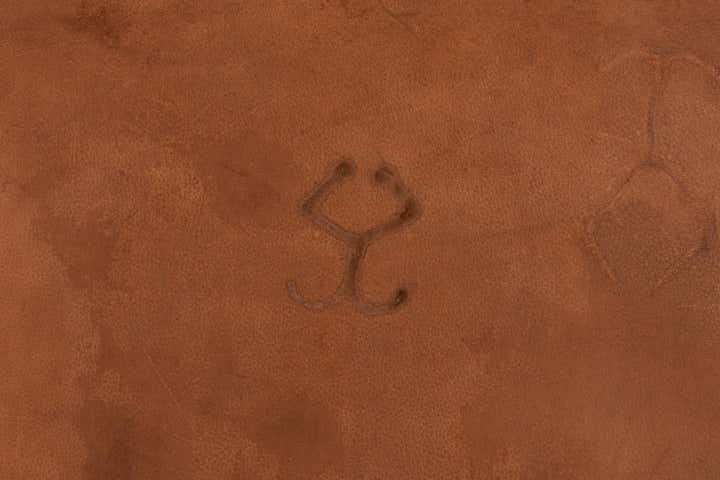 7' 2 x 7' 7 Cowhide Leather Square Rug