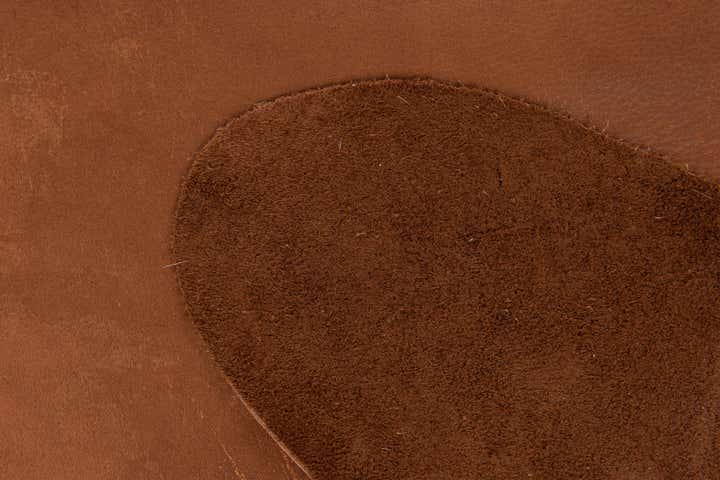 7' 2 x 7' 7 Cowhide Leather Square Rug