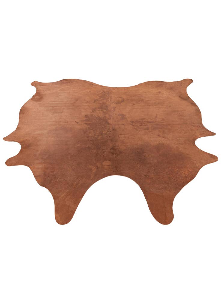 Detail image of 6' 8 x 6' 8 Cowhide Leather Square Rug