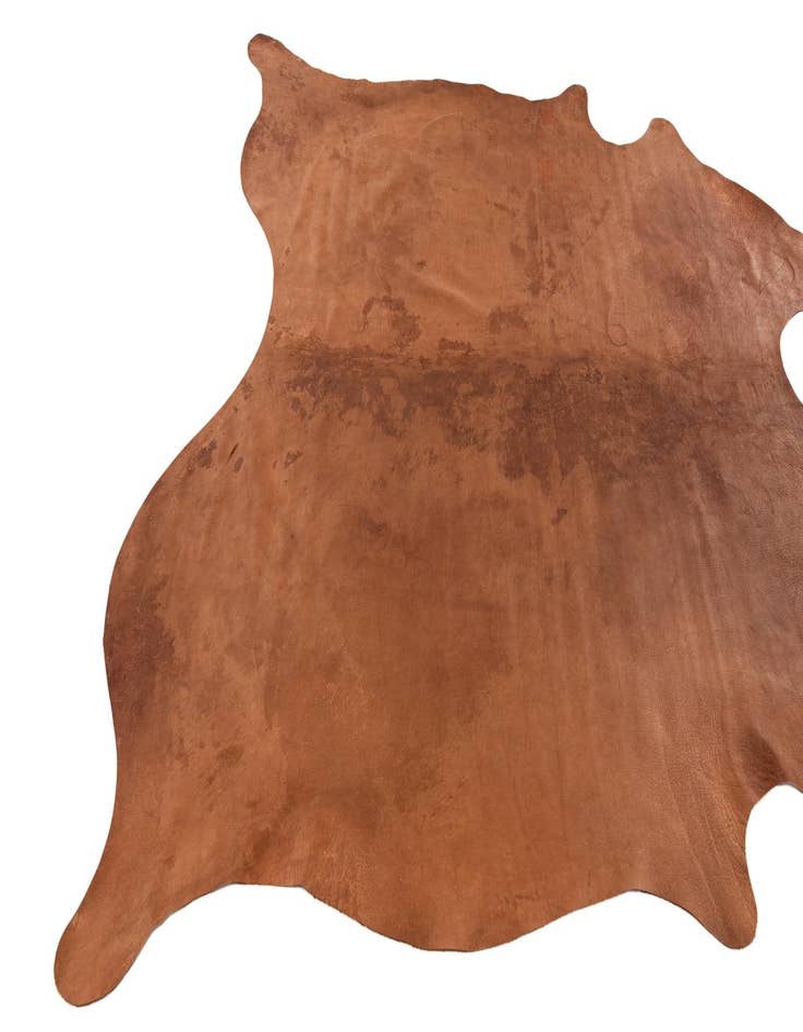 Detail image of 6' 8 x 6' 8 Cowhide Leather Square Rug