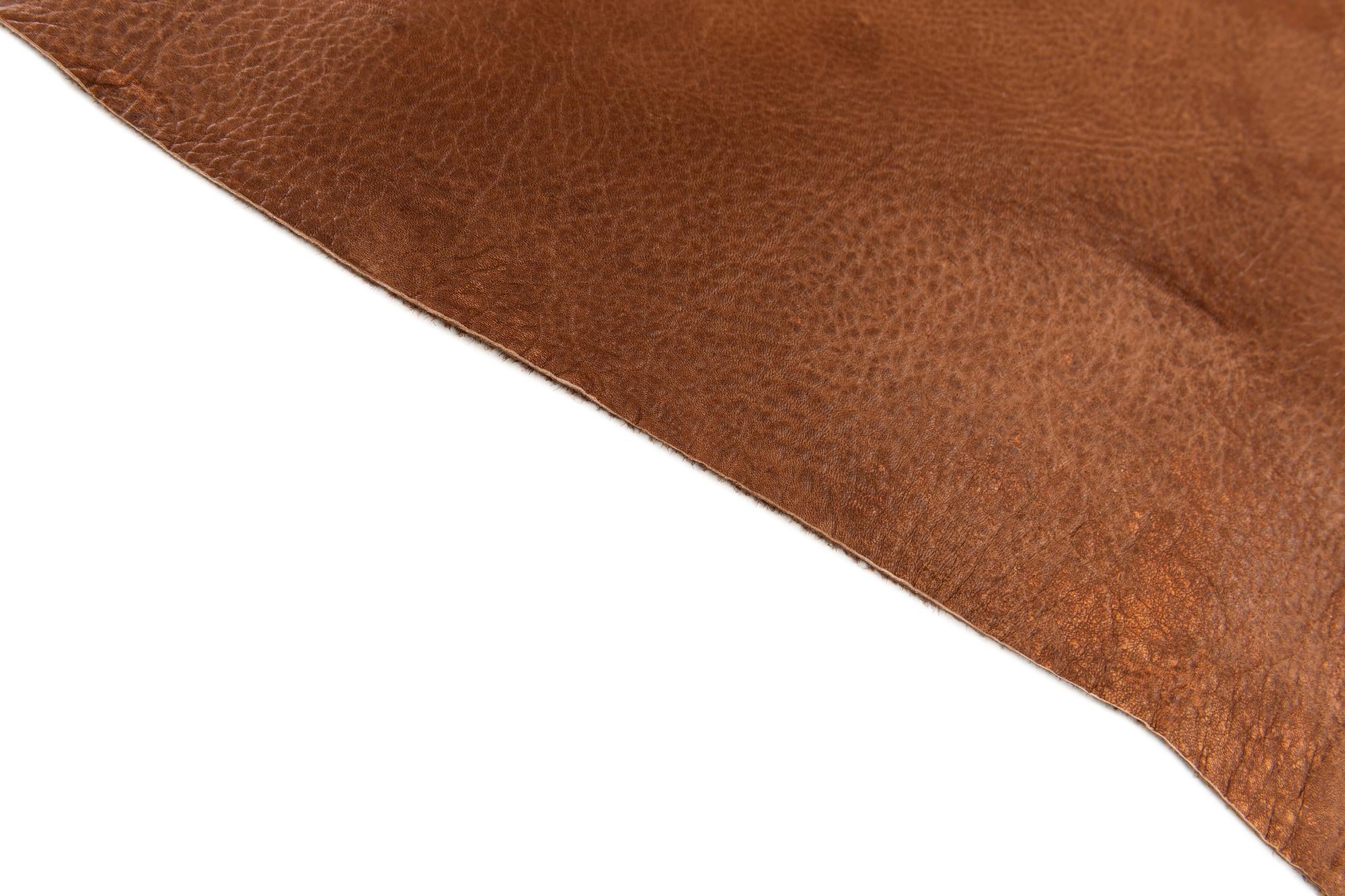 6' 8 x 6' 8 Cowhide Leather Square Rug