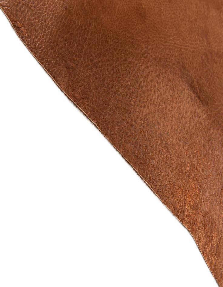 Detail image of 6' 8 x 6' 8 Cowhide Leather Square Rug