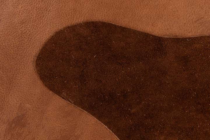 6' 8 x 6' 8 Cowhide Leather Square Rug