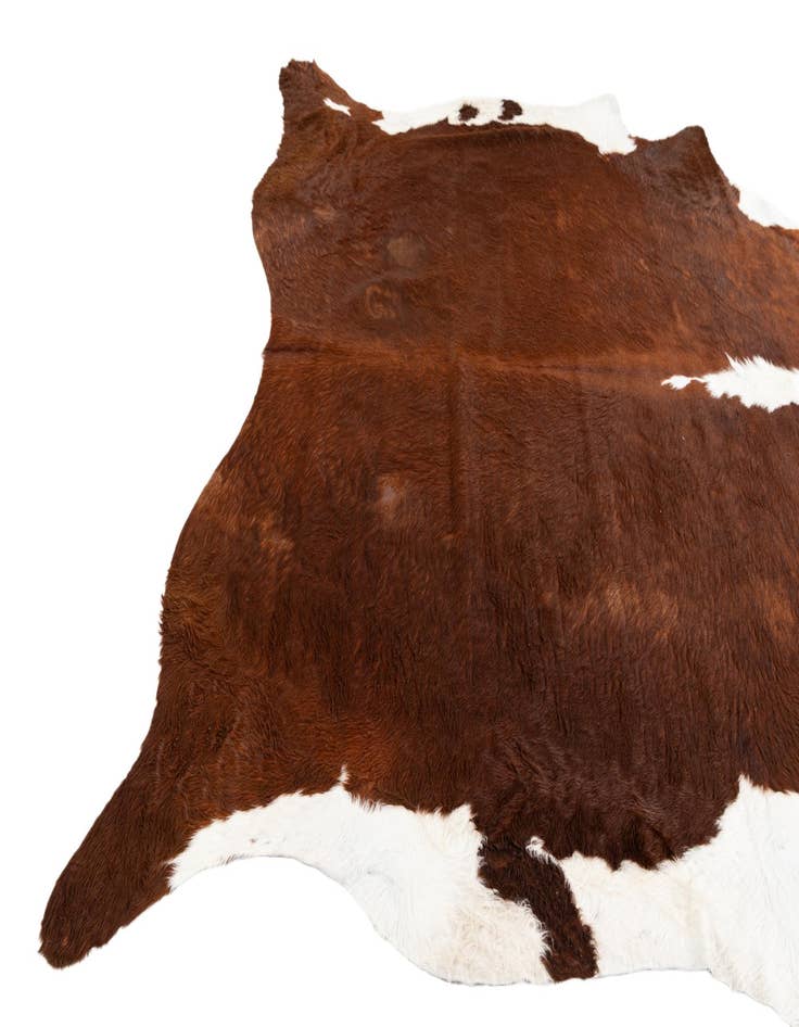 Detail image of 7' 2 x 7' 7 Cowhide Leather Square Rug