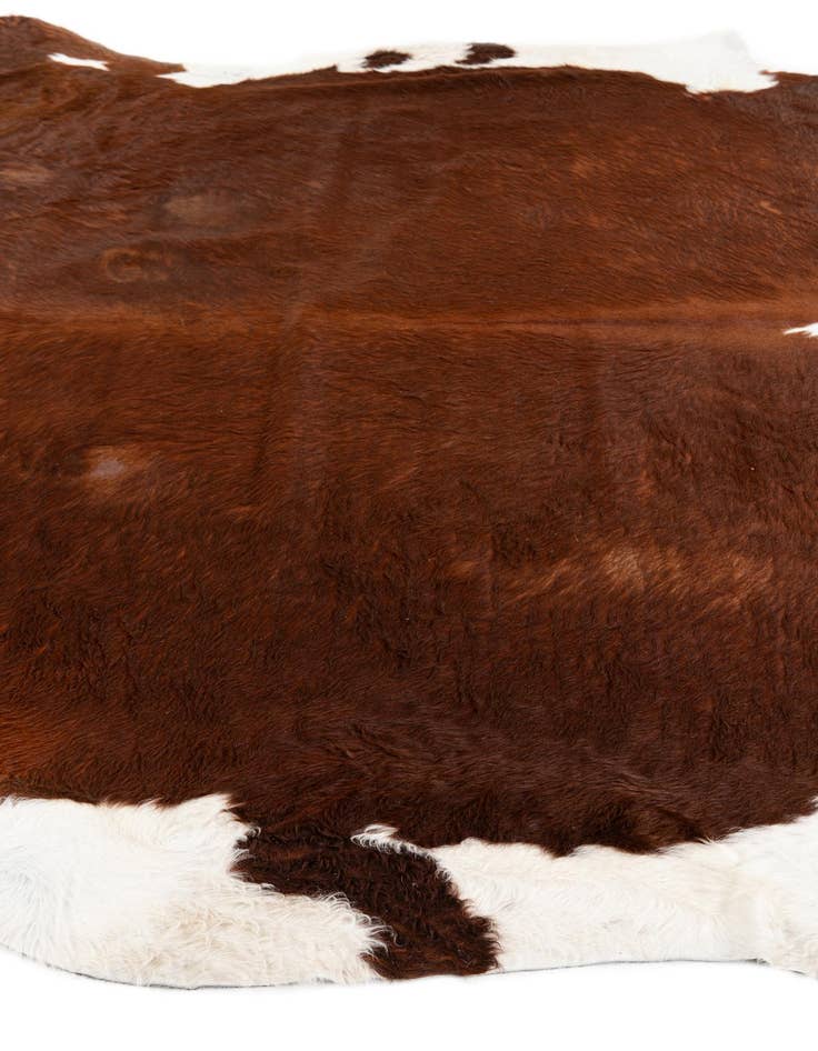 Detail image of 7' 2 x 7' 7 Cowhide Leather Square Rug