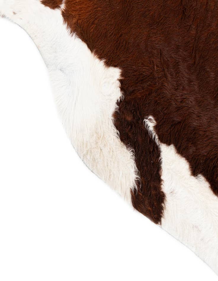 Detail image of 7' 2 x 7' 7 Cowhide Leather Square Rug