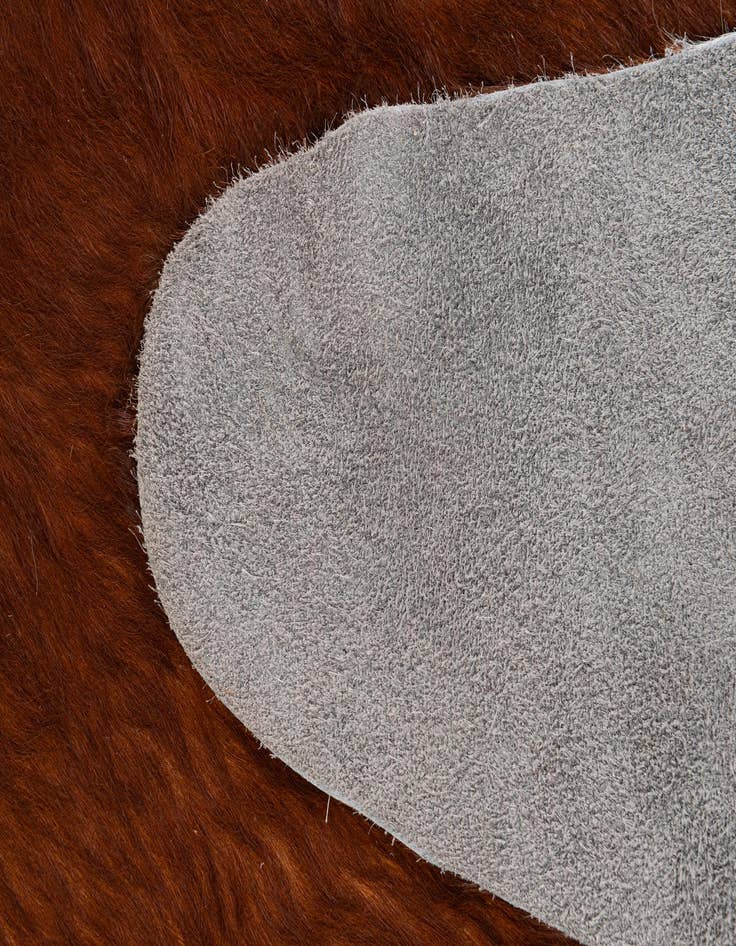 Detail image of 7' 2 x 7' 7 Cowhide Leather Square Rug