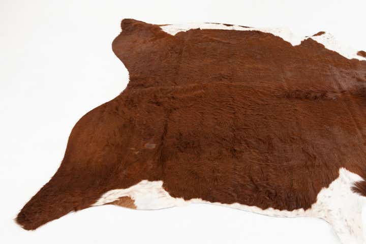 6' 5 x 7' Cowhide Leather Square Rug