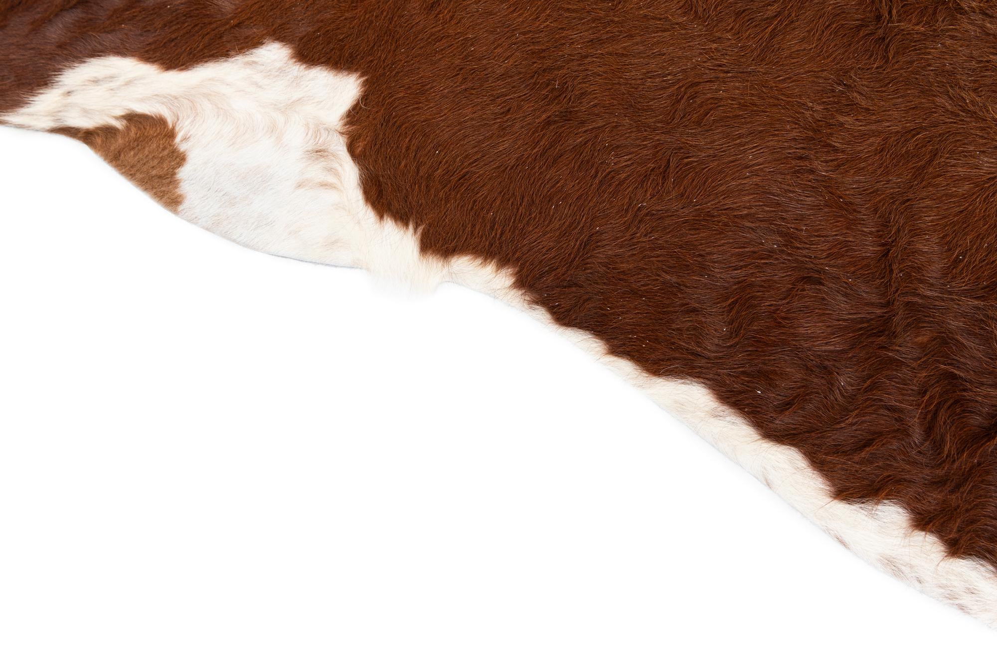6' 5 x 7' Cowhide Leather Square Rug