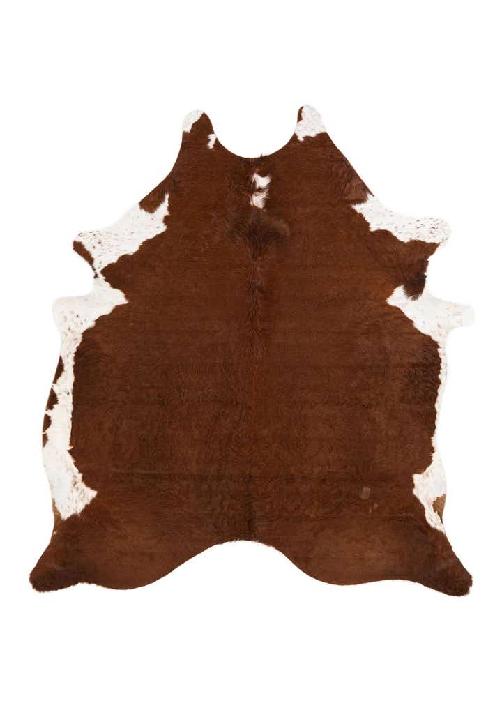 6' 5 x 7' Cowhide Leather Square Rug