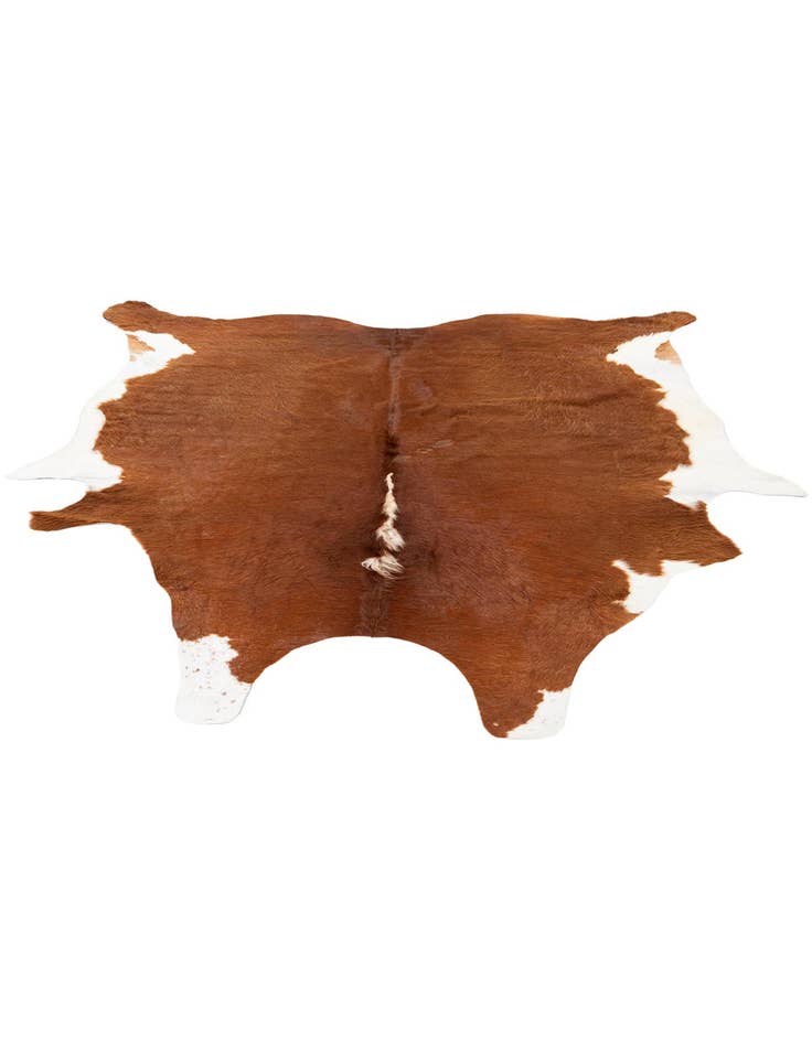 Detail image of 6' 4 x 6' 5 Cowhide Leather Square Rug