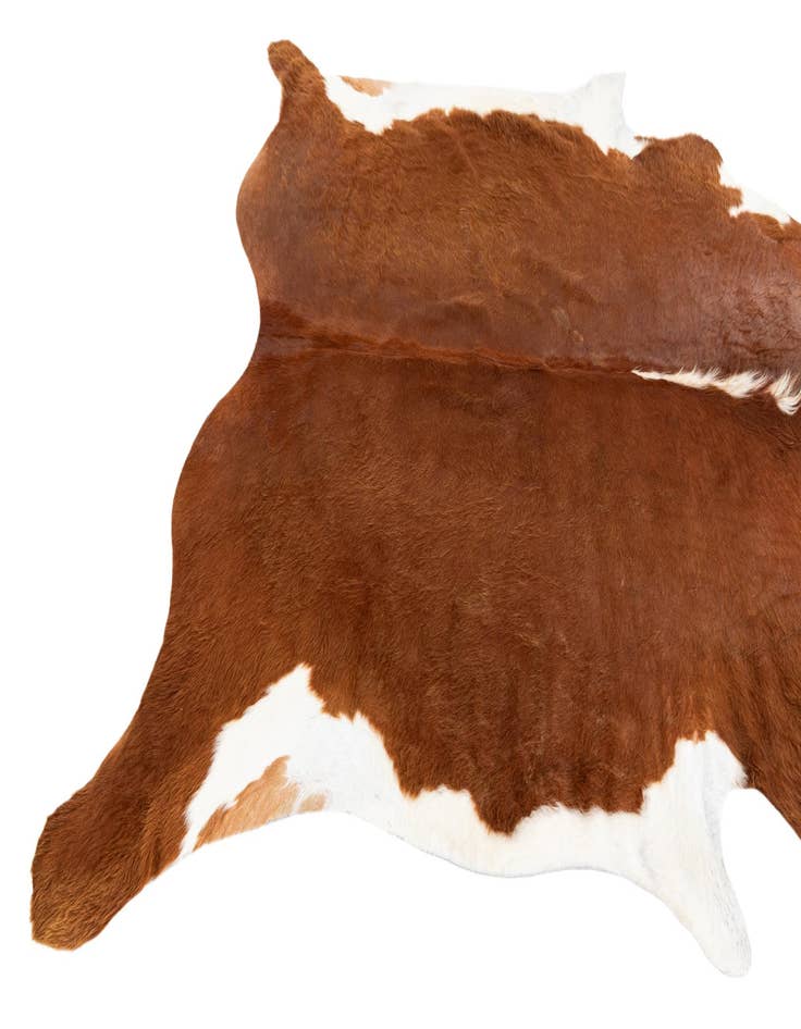 Detail image of 6' 4 x 6' 5 Cowhide Leather Square Rug