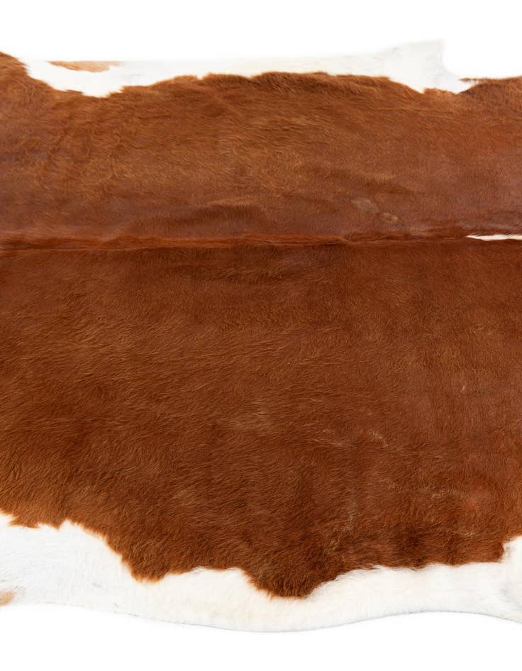 Detail image of 6' 4 x 6' 5 Cowhide Leather Square Rug