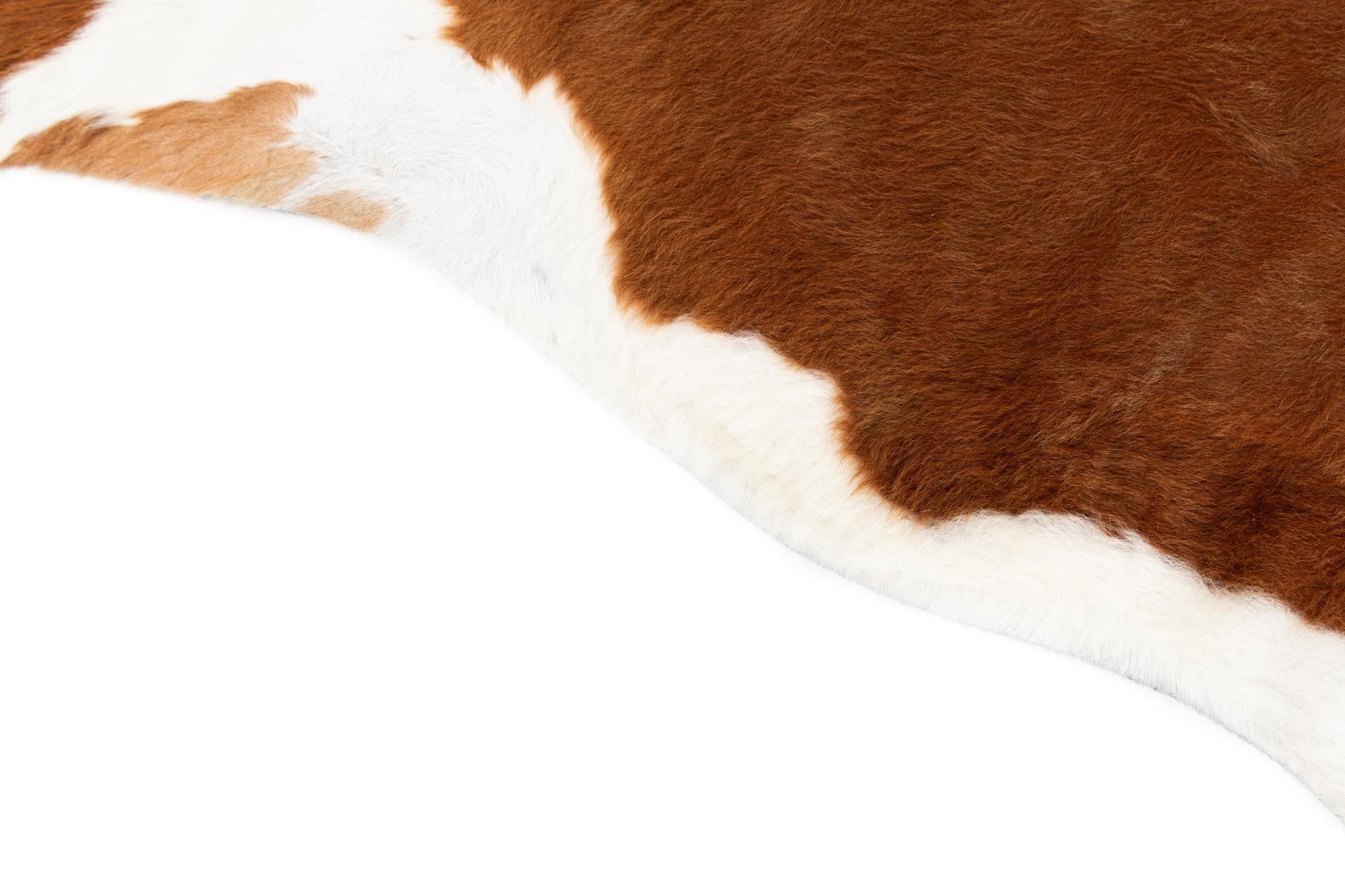 6' 4 x 6' 5 Cowhide Leather Square Rug