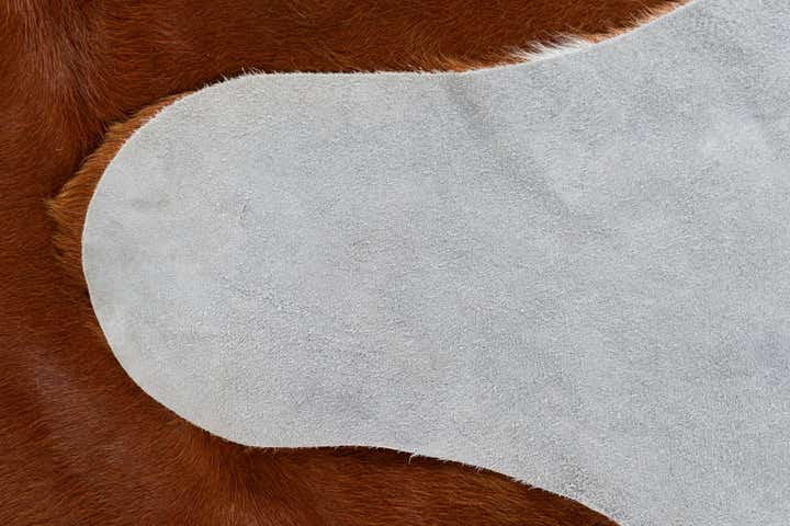 195cm x 195cm Cowhide Leather Quadrat Teppich