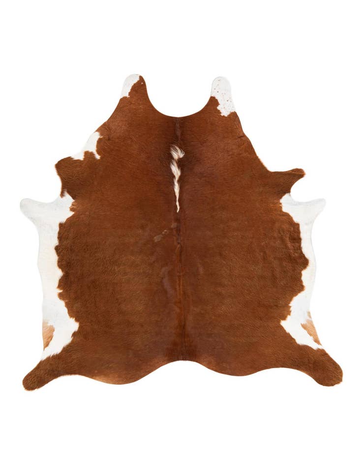 Detail image of 6' 4 x 6' 5 Cowhide Leather Square Rug