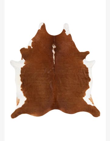 6' 4 x 6' 5 Cowhide Leather Square Rug