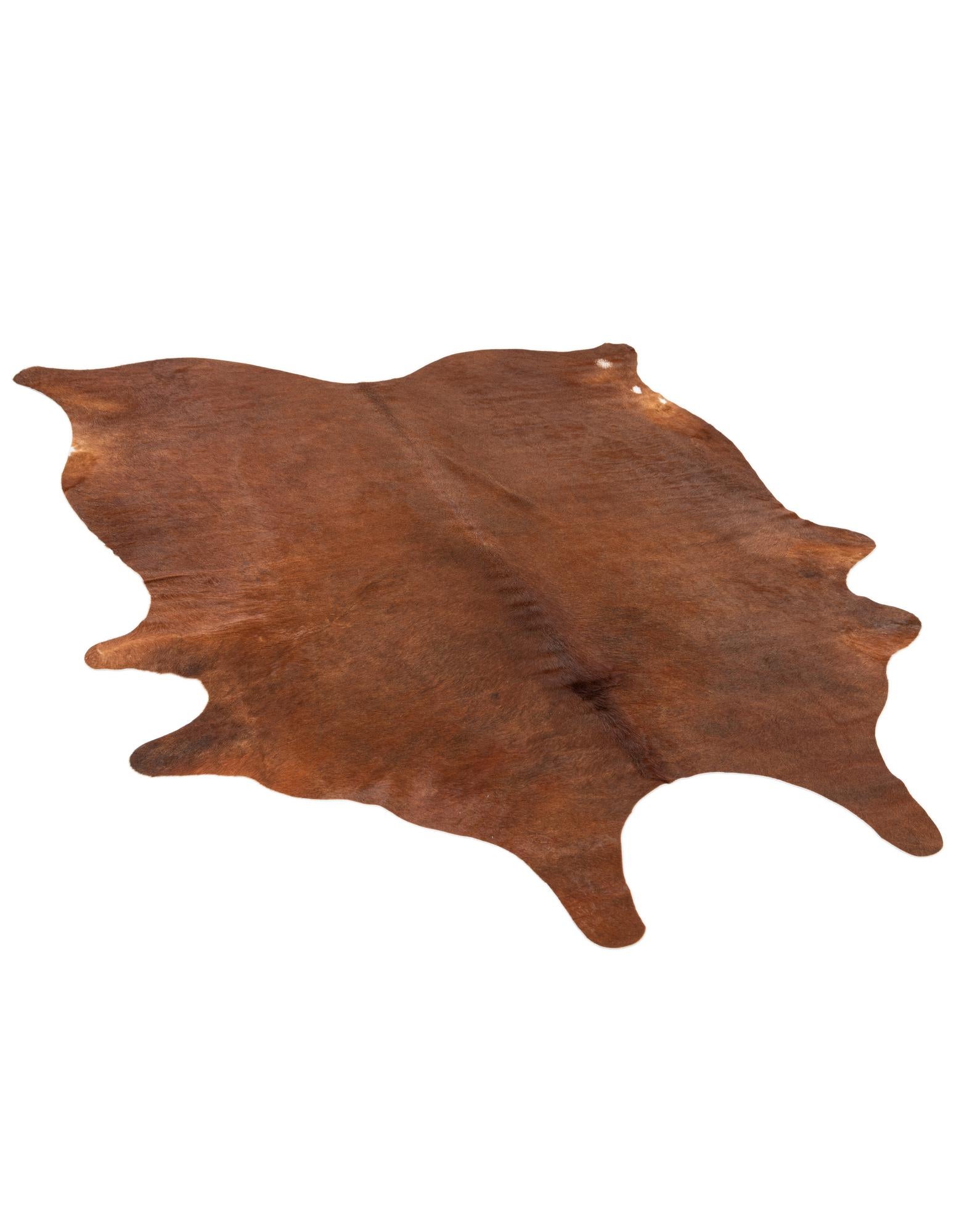 6' 5 x 7' 3 Cowhide Leather Square Rug