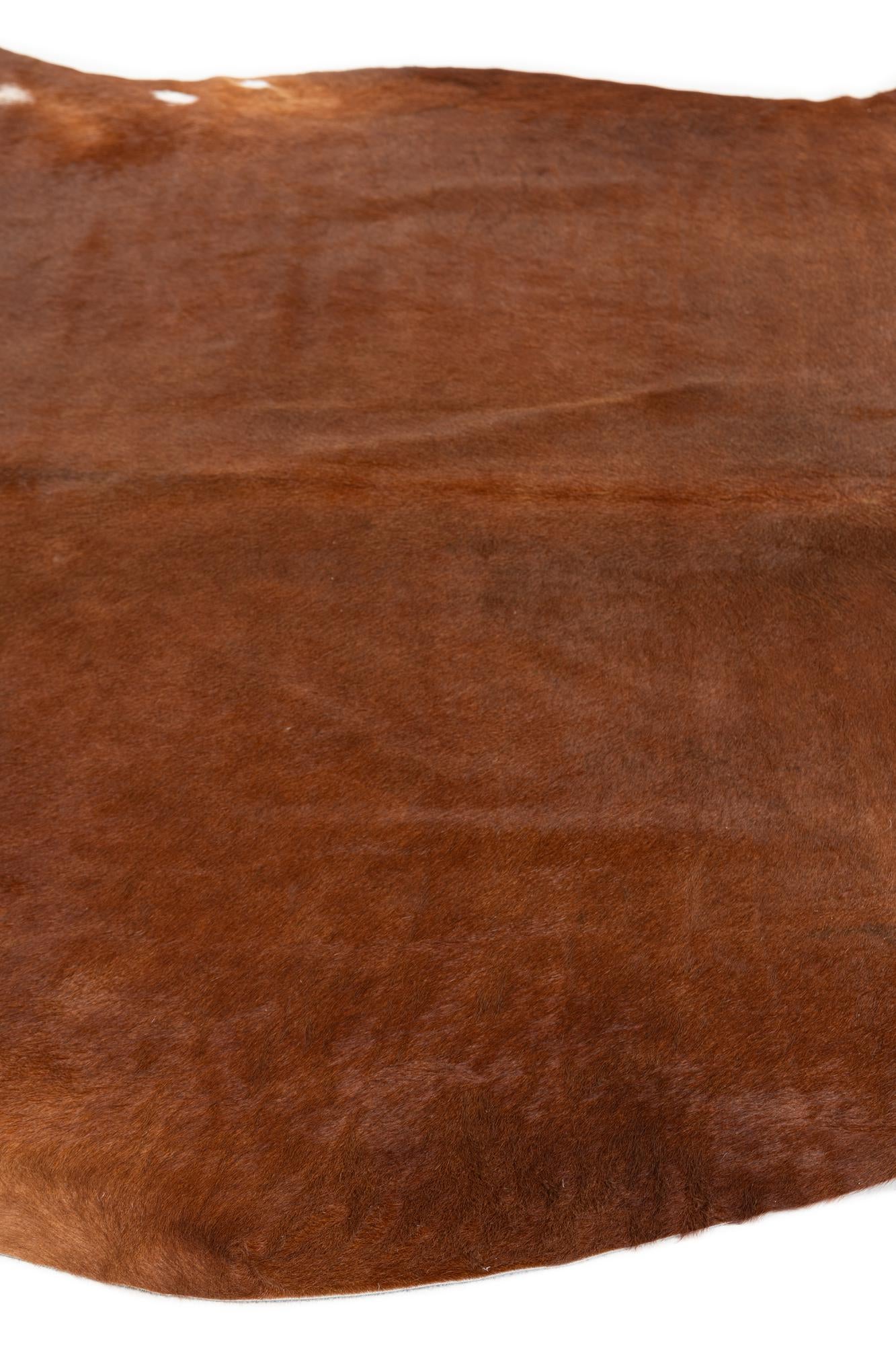 6' 5 x 7' 3 Cowhide Leather Square Rug