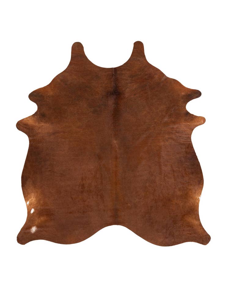 Detail image of 6' 5 x 7' 3 Cowhide Leather Square Rug