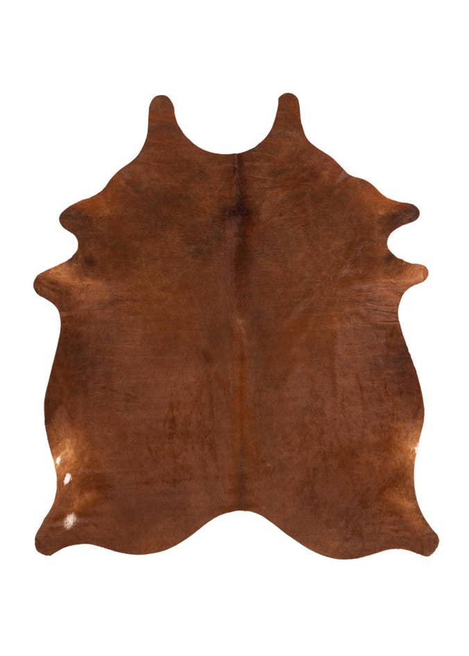 Detail image of 6' 5 x 7' 3 Cowhide Leather Square Rug