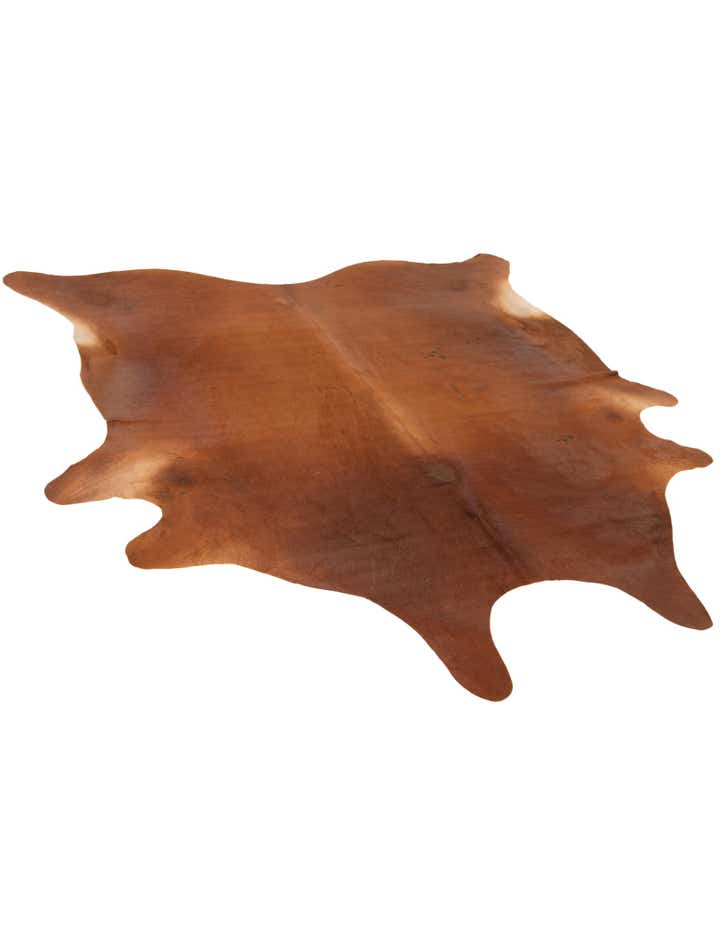 6' 7 x 7' 1 Cowhide Leather Square Rug