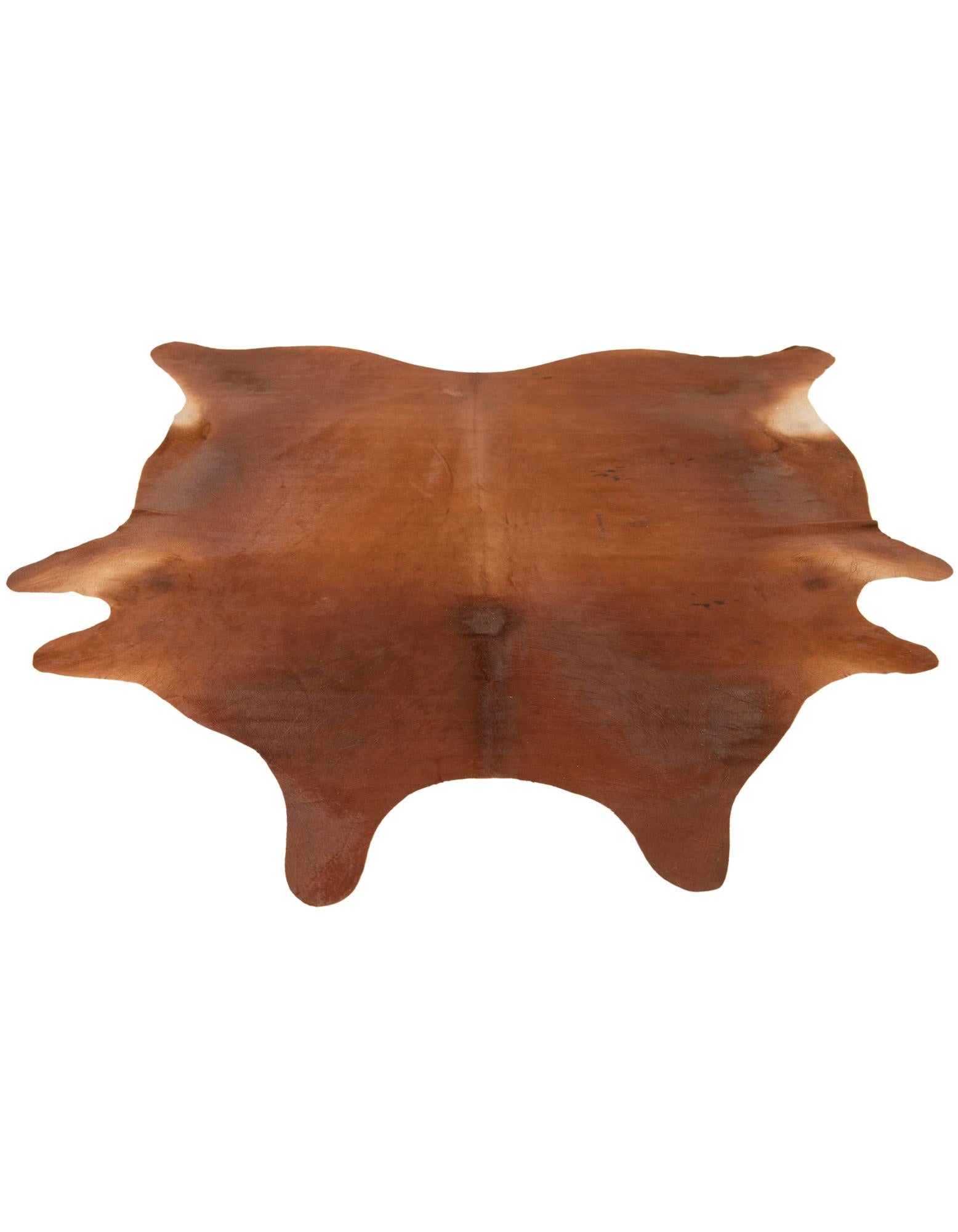 6' 7 x 7' 1 Cowhide Leather Square Rug