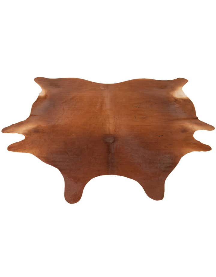 6' 7 x 7' 1 Cowhide Leather Square Rug