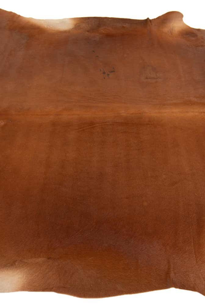 6' 7 x 7' 1 Cowhide Leather Square Rug
