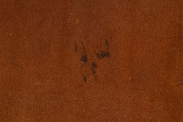 6' 7 x 7' 1 Cowhide Leather Square Rug