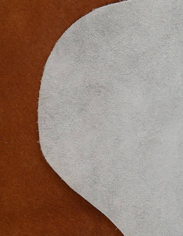 Detail image of 6' 7 x 7' 1 Cowhide Leather Square Rug