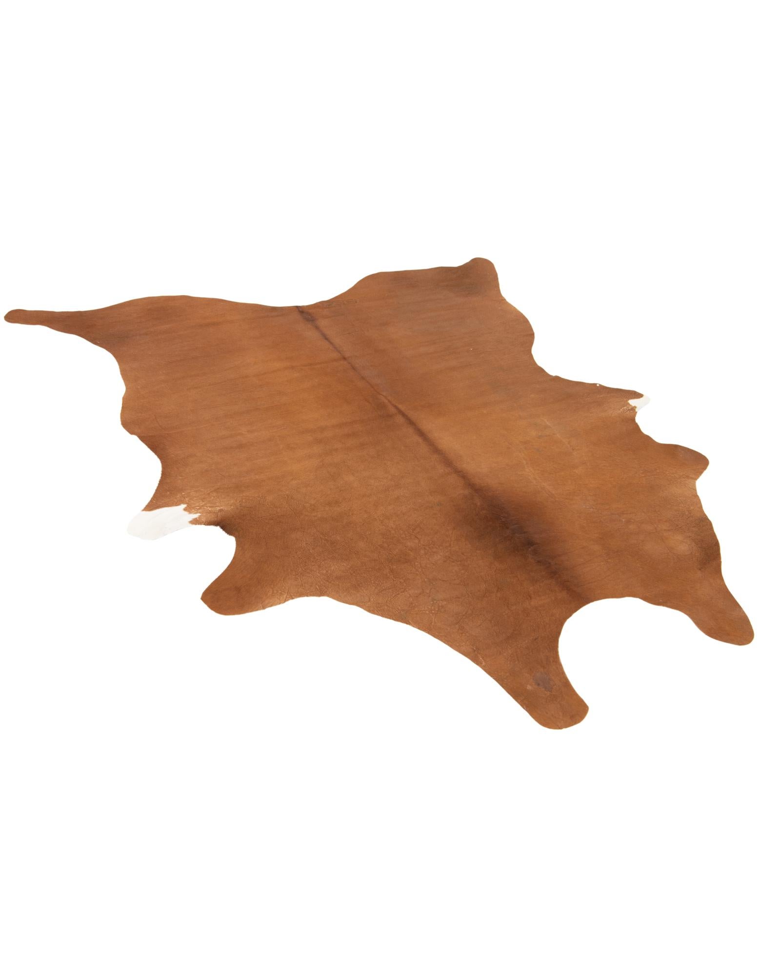 5' 10 x 6' 7 Cowhide Leather Square Rug