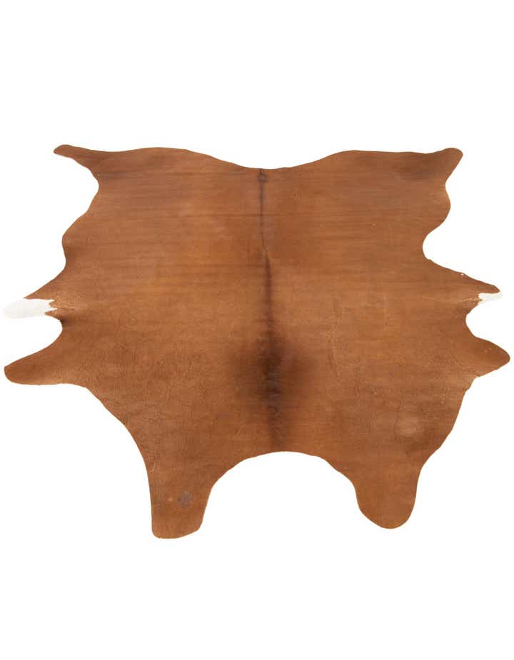 5' 10 x 6' 7 Cowhide Leather Square Rug