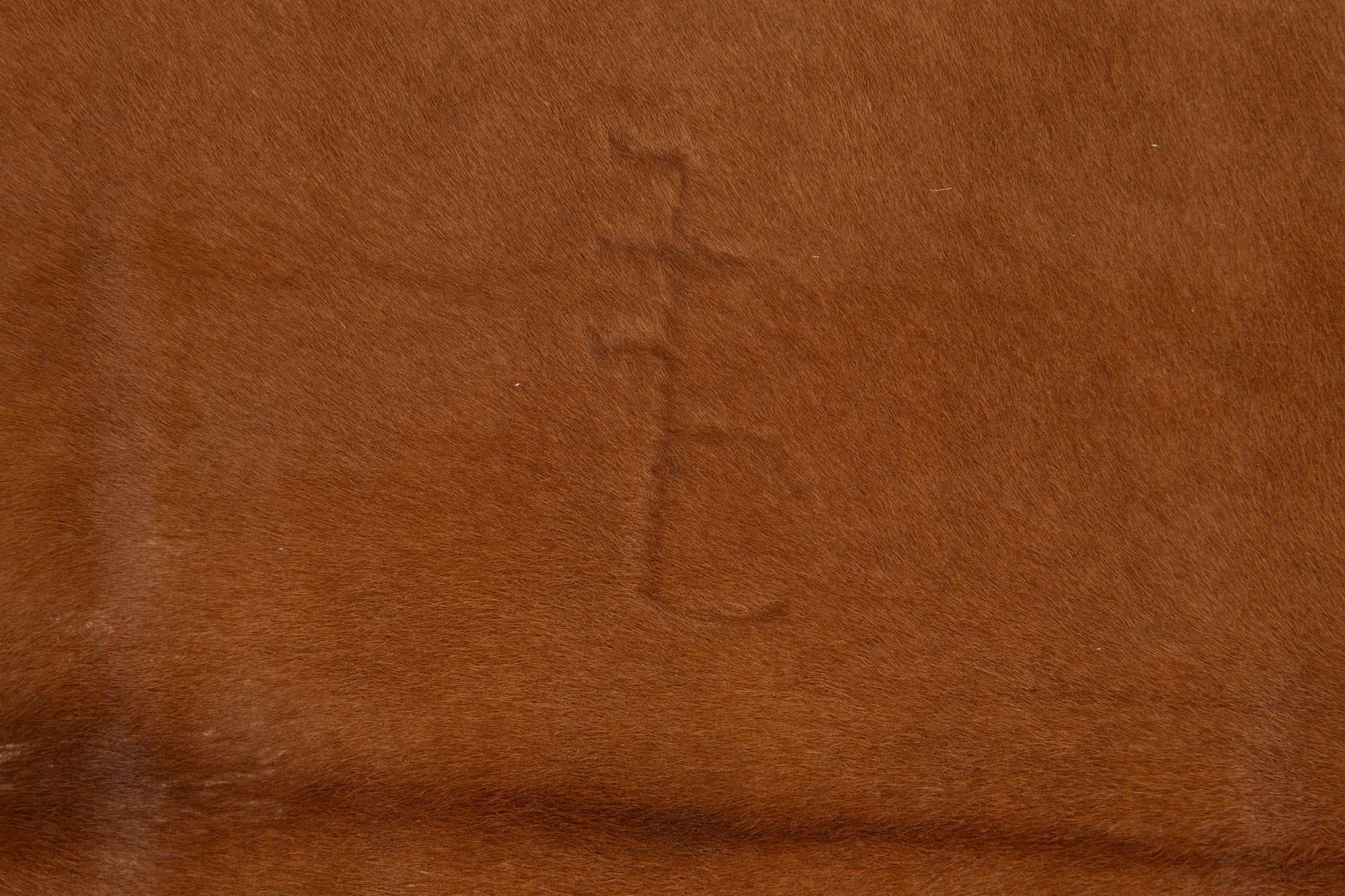 5' 10 x 6' 7 Cowhide Leather Square Rug