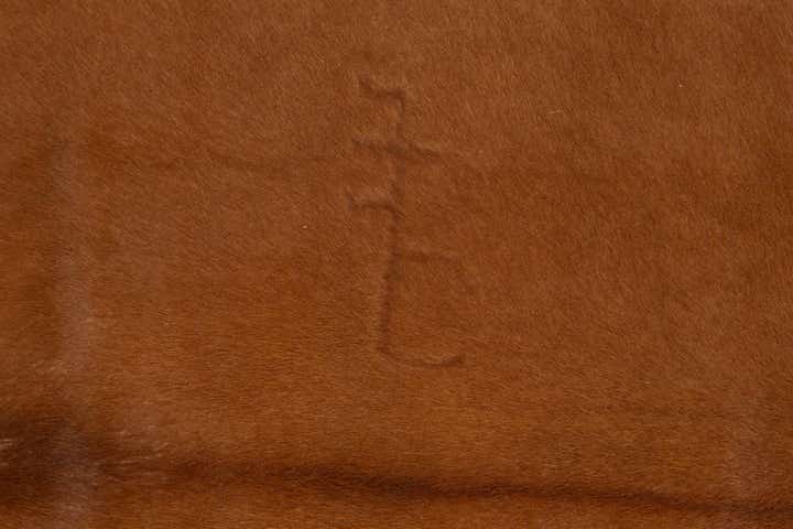 5' 10 x 6' 7 Cowhide Leather Square Rug