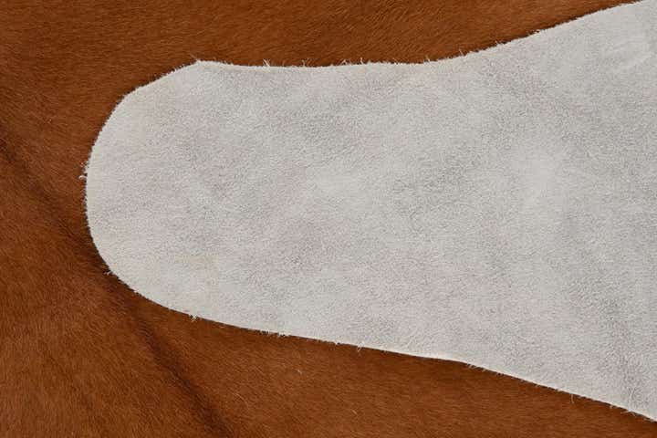 5' 10 x 6' 7 Cowhide Leather Square Rug