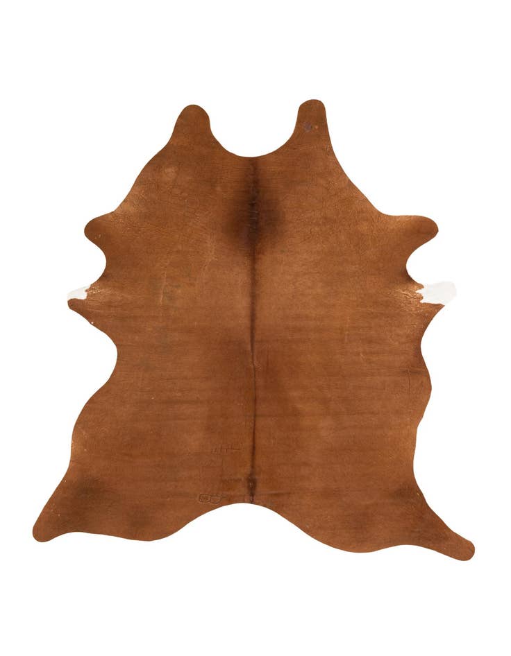Detail image of 5' 10 x 6' 7 Cowhide Leather Square Rug