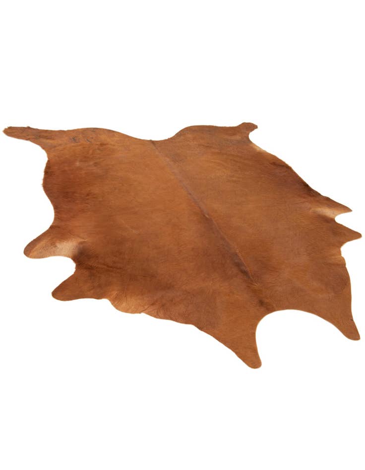 Detail image of 6' 9 x 7' 2 Cowhide Leather Square Rug