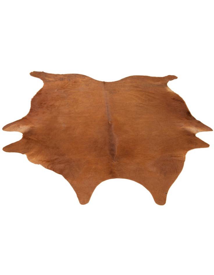 Detail image of 6' 9 x 7' 2 Cowhide Leather Square Rug