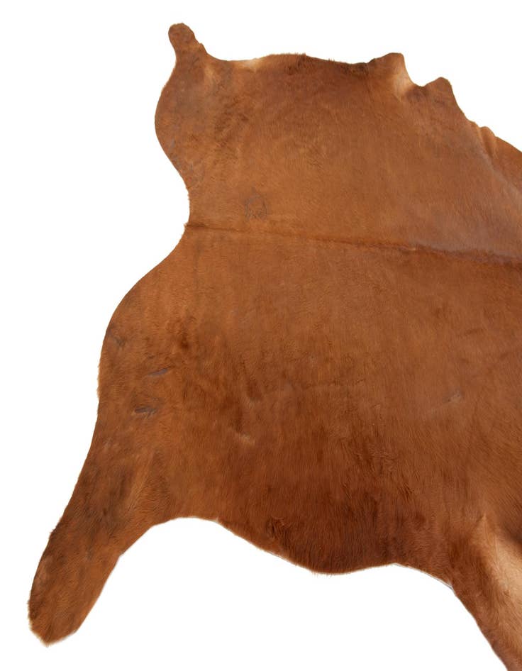 Detail image of 6' 9 x 7' 2 Cowhide Leather Square Rug