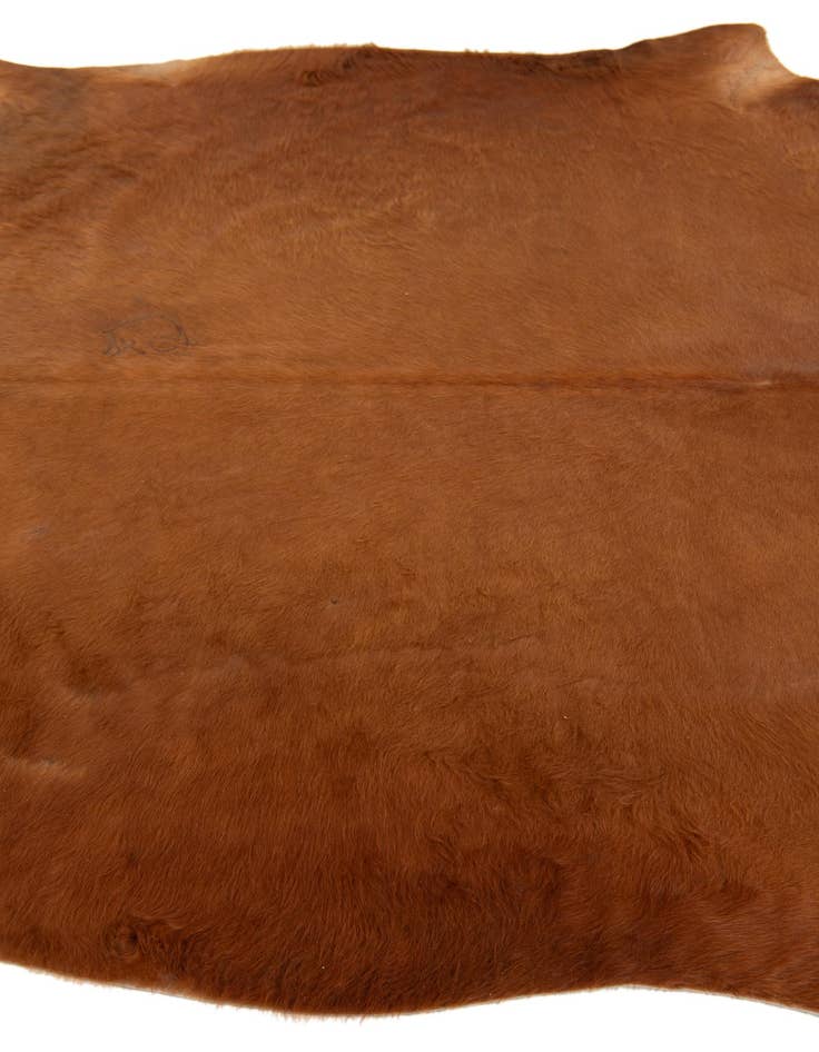 Detail image of 6' 9 x 7' 2 Cowhide Leather Square Rug