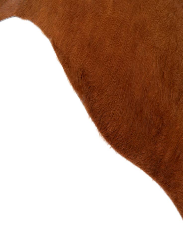 Detail image of 6' 9 x 7' 2 Cowhide Leather Square Rug